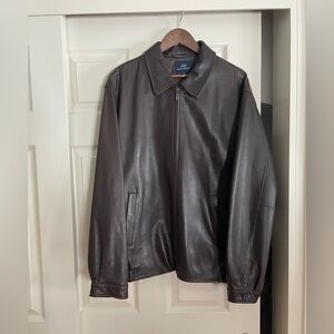 Brooks Brothers Brown leather jacket men’s XL